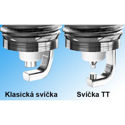Denso KH16TT zapalovací svíčka Twin Tip (TT) - Rozdíl mezi klasickou a TT zapalovací svíčkou.